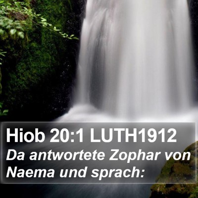Hiob 20:1 LUTH1912 Bible Verse Image