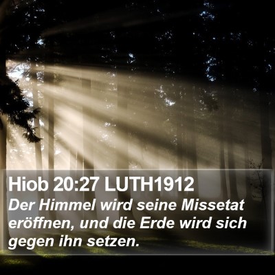 Hiob 20:27 LUTH1912 Bible Verse Image