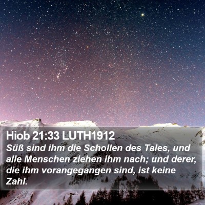 Hiob 21:33 LUTH1912 Bible Verse Image