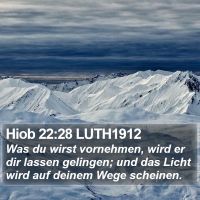 Hiob 22:28 LUTH1912 Bible Verse Image