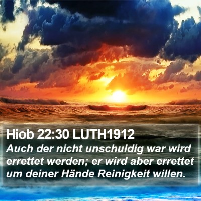 Hiob 22:30 LUTH1912 Bible Verse Image