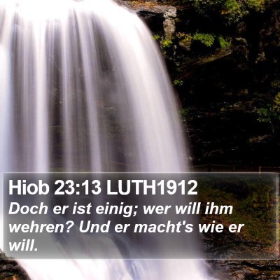 Hiob 23:13 LUTH1912 Bible Verse Image