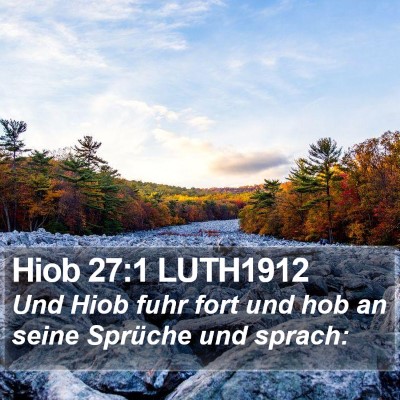 Hiob 27:1 LUTH1912 Bible Verse Image