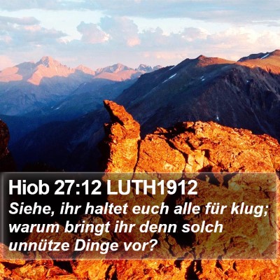 Hiob 27:12 LUTH1912 Bible Verse Image