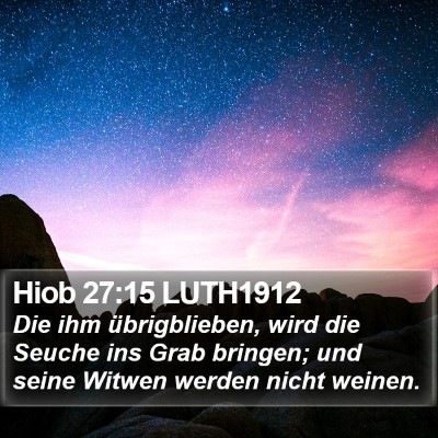 Hiob 27:15 LUTH1912 Bible Verse Image