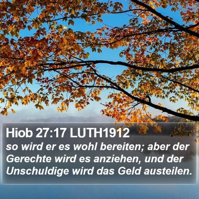 Hiob 27:17 LUTH1912 Bible Verse Image