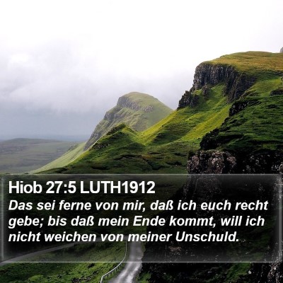 Hiob 27:5 LUTH1912 Bible Verse Image