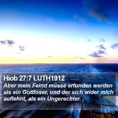 Hiob 27:7 LUTH1912 Bible Verse Image