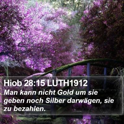 Hiob 28:15 LUTH1912 Bible Verse Image
