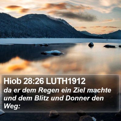 Hiob 28:26 LUTH1912 Bible Verse Image