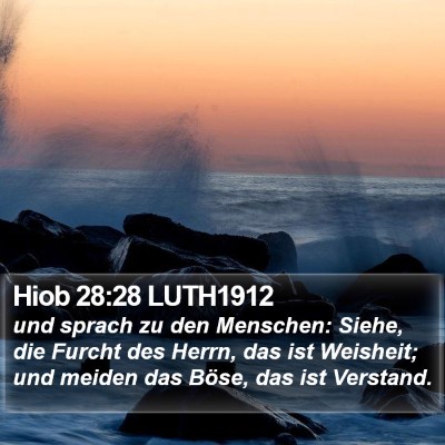 Hiob 28:28 LUTH1912 Bible Verse Image
