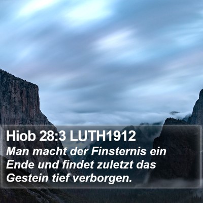 Hiob 28:3 LUTH1912 Bible Verse Image