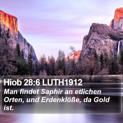 Hiob 28:6 LUTH1912 Bible Verse Image