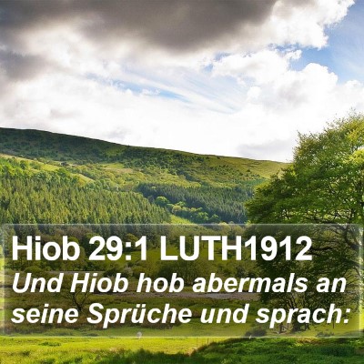 Hiob 29:1 LUTH1912 Bible Verse Image