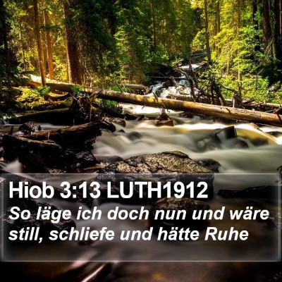 Hiob 3:13 LUTH1912 Bible Verse Image