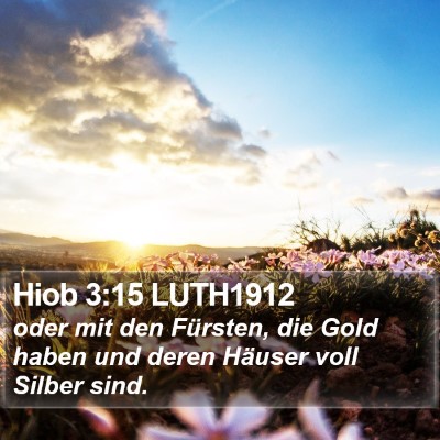 Hiob 3:15 LUTH1912 Bible Verse Image