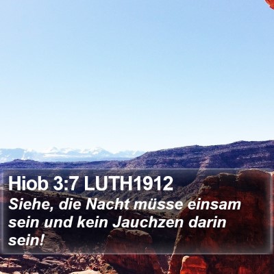 Hiob 3:7 LUTH1912 Bible Verse Image