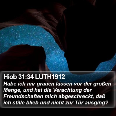 Hiob 31:34 LUTH1912 Bible Verse Image