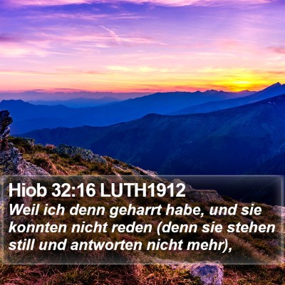 Hiob 32:16 LUTH1912 Bible Verse Image