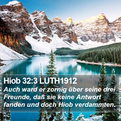 Hiob 32:3 LUTH1912 Bible Verse Image