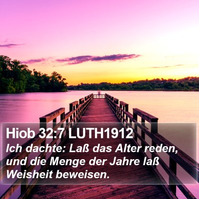 Hiob 32:7 LUTH1912 Bible Verse Image