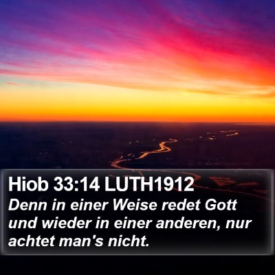 Hiob 33:14 LUTH1912 Bible Verse Image