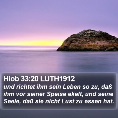 Hiob 33:20 LUTH1912 Bible Verse Image