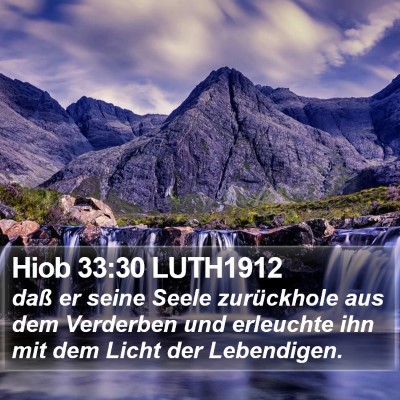 Hiob 33:30 LUTH1912 Bible Verse Image