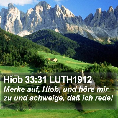 Hiob 33:31 LUTH1912 Bible Verse Image