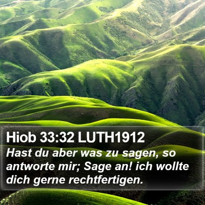Hiob 33:32 LUTH1912 Bible Verse Image