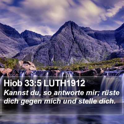 Hiob 33:5 LUTH1912 Bible Verse Image