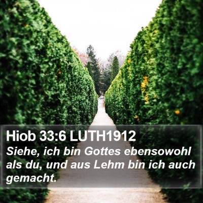 Hiob 33:6 LUTH1912 Bible Verse Image
