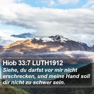 Hiob 33:7 LUTH1912 Bible Verse Image