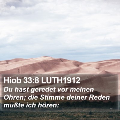 Hiob 33:8 LUTH1912 Bible Verse Image