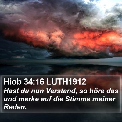 Hiob 34:16 LUTH1912 Bible Verse Image