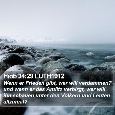Hiob 34:29 LUTH1912 Bible Verse Image