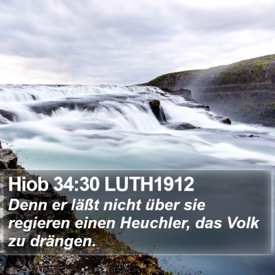 Hiob 34:30 LUTH1912 Bible Verse Image