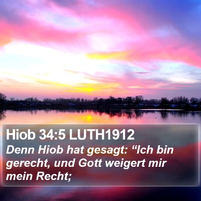 Hiob 34:5 LUTH1912 Bible Verse Image