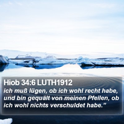 Hiob 34:6 LUTH1912 Bible Verse Image