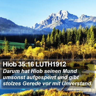 Hiob 35:16 LUTH1912 Bible Verse Image