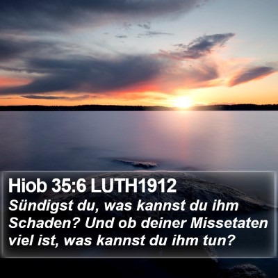 Hiob 35:6 LUTH1912 Bible Verse Image