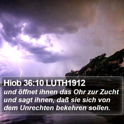 Hiob 36:10 LUTH1912 Bible Verse Image