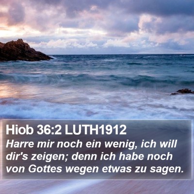 Hiob 36:2 LUTH1912 Bible Verse Image