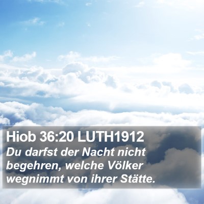 Hiob 36:20 LUTH1912 Bible Verse Image