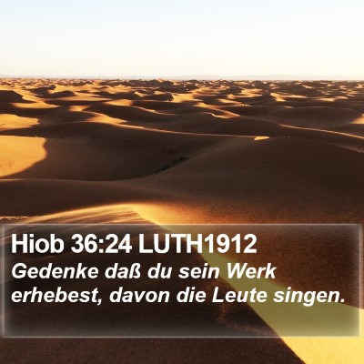 Hiob 36:24 LUTH1912 Bible Verse Image