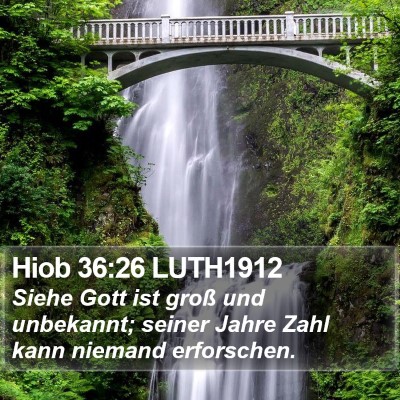 Hiob 36:26 LUTH1912 Bible Verse Image