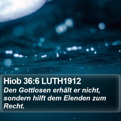Hiob 36:6 LUTH1912 Bible Verse Image