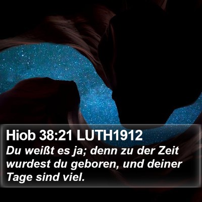 Hiob 38:21 LUTH1912 Bible Verse Image