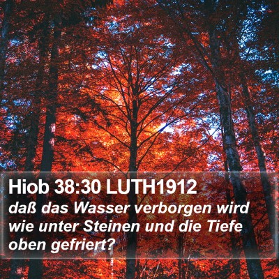 Hiob 38:30 LUTH1912 Bible Verse Image