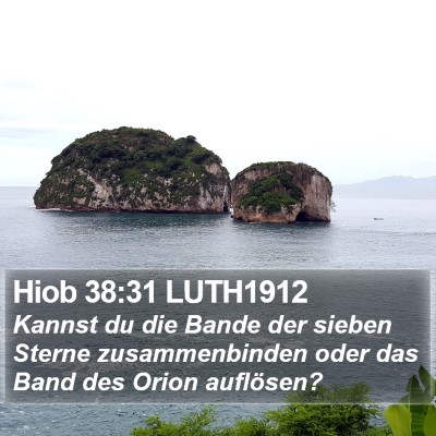 Hiob 38:31 LUTH1912 Bible Verse Image